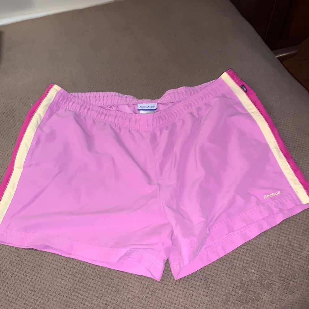Purple Reebok shorts